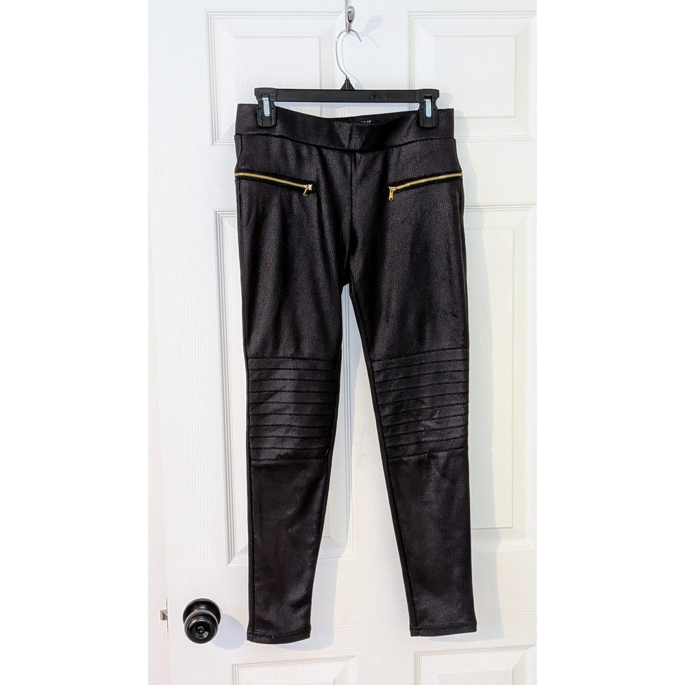a.n.a Faux Leather Moto Leggings Petite PS Zippers‎ NWOT